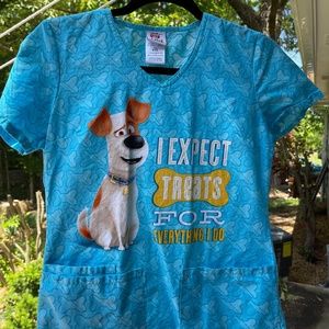 Doggie Secret Life Of Pets Scrub Top XXS